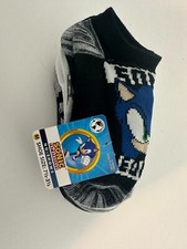 Sonic The Hedgehog Boy Shoe Size 7.5-3.5 Colorful Graphic No Show Socks 5 Pair