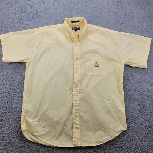 Chaps Ralph Lauren Shirt Mens Large Yellow Pocket Button-Down