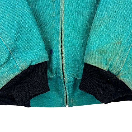 Vintage 1994 Carhartt Thermal Lined Active Jacket Teal JR441 Rare Extra Large - Picture 7 of 8