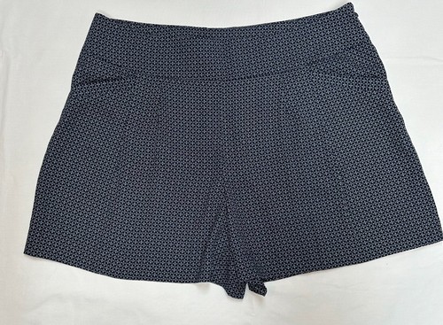 LOFT Women's Size 10P Petite High Rise Shorts Zipper 100% Polyester Blue Navy - Picture 4 of 5