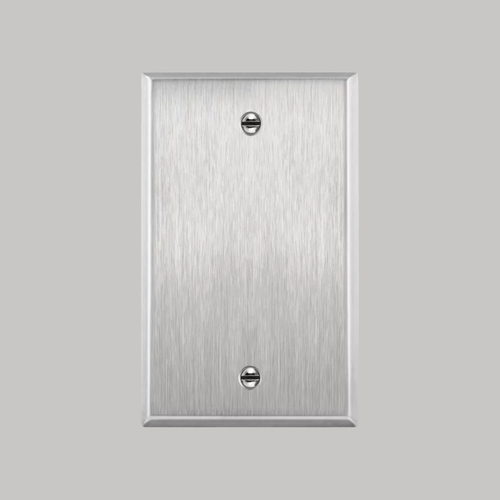 Placa de pared de metal en blanco de 1, 2, 3, 4 pandillas, placa de cubierta de acero inoxidable, sin dispositivo - Imagen 3 de 25
