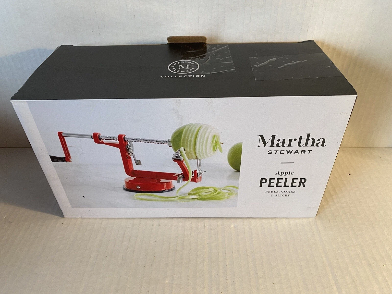 Martha Stewart Collection Apple Peeler/Peels, Cores & Slices/Red/NEW!