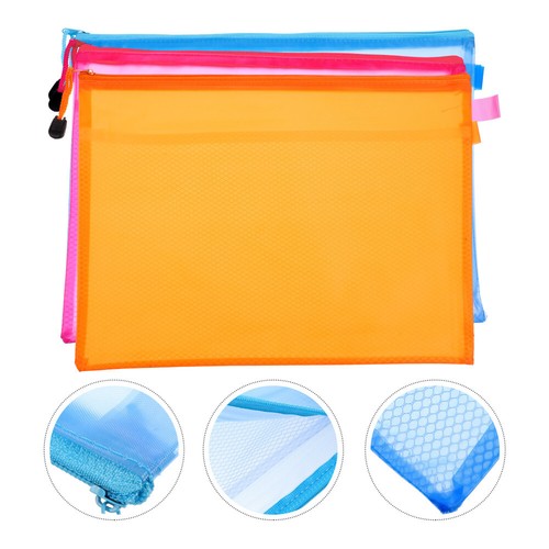 12 pièces sac de maquillage pochette économies à fermeture éclair pochette à glissière sac à fermeture éclair bureau papeterie fichier