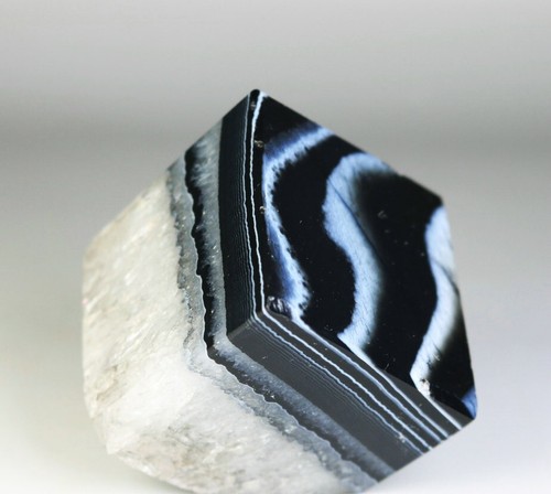 Natural Cube Stripe Orca Agate With Quartz Crystal Palm Stone Reiki Healing