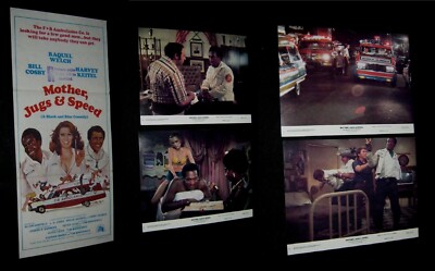 Original MOTHER, JUGS & SPEED Raquel Welch South Pacific Daybill + 4 LOBBY CARDS