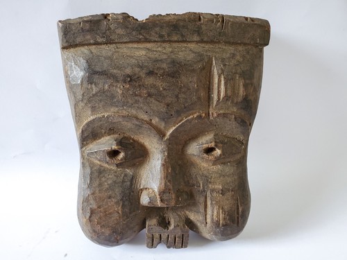 Wandmaske Ethnographica Afrika Holz Maske Fangmaske Klein - Bild 1 von 9