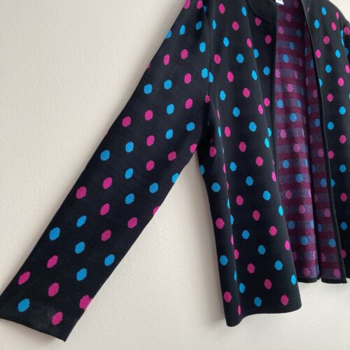 Ming Wang Open Front Cardigan Sweater Size Large Black Office Career Classic - Picture 3 of 8