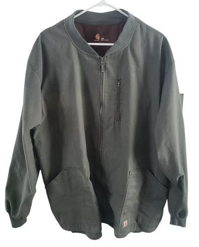 Carhartt Light Weight Olive Green Casual Utility Jacket Men's 2XL