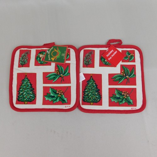 10pc Lot Decorative Christmas Printed Potholders & Oven Mitt #8889 - 第 5/20 張圖片