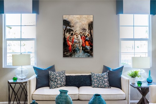 El Greco The Baptism of Christ RELIGION CANVAS PAINTING POSTER  ART 212 - Picture 2 of 7