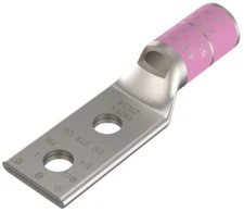 Burndy YA252LN, Compression Cable Lug, 1/0 Cu 2-Hole Short Nema, 1 PC