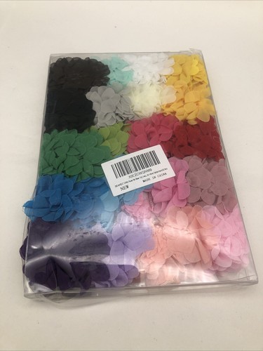 40PCS 2" Chiffon Flower Hair Bows Fully Lined Flower Tiny Hair Clips Fine *READ - Picture 2 of 6