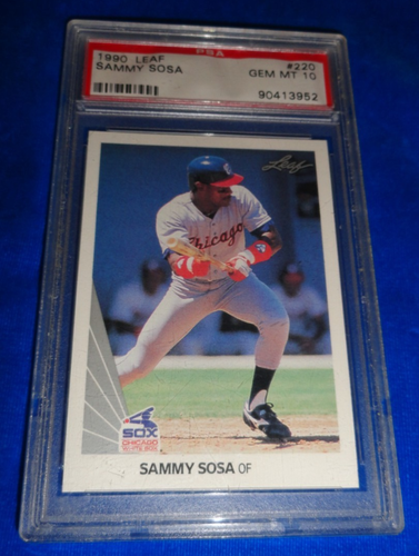 1990 Leaf Sammy Sosa Rookie Card #220 PSA 10 Gem Mint