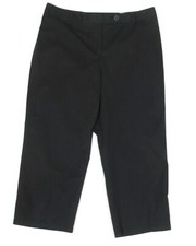 Ann Taylor Factory Margo Cotton Pants NEW Womens Sz 12 Black /724