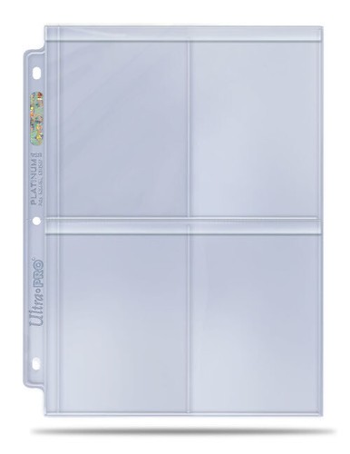 ULTRA PRO - 4 TASCHEN SICHERE SEITEN FÜR TOPLOADER - PLATINUM SERIE - KOSTENLOSER VERSAND IN UK - Bild 1 von 3