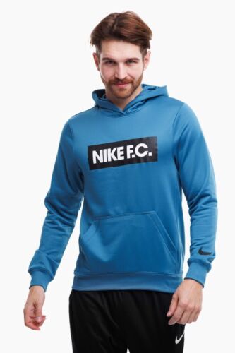 Nike Men's NK DF FC Libero Pullover Hoodie (Blue/Black) Size Small