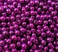 1,000 pcs Metallic Purple Loose Artificial Plastic Pearls 6mm Round Craft Beads