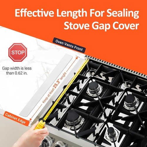 316 Stainless Steel Stove Gap Covers - Sleek Design & Easy Install - Picture 10 of 11
