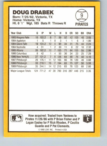 Cartes de baseball Donruss Best of the National League 1990 - U-Pick from list - Photo 19 sur 287