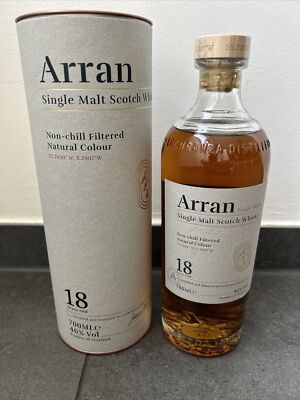 Arran 18, Single Malt Scotch Whisky, 700ml, 46%, Natural Colour, No Macallan