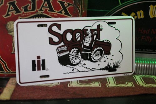 INTERNATION HARVESTOR SCOUT JEEP 4X4 HÄNDLER GEPRÄGTES NUMMERNSCHILD SCHILD GAS  - Bild 1 von 6