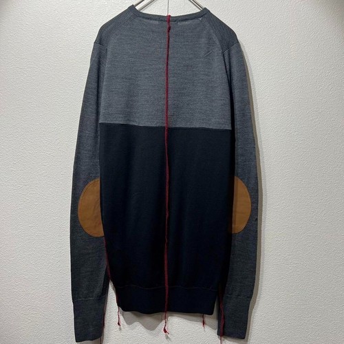 JUNYA WATANABE COMME des GARCONS x JOHN SMEDLEY elbow patch wool knit sweater - Picture 8 of 10