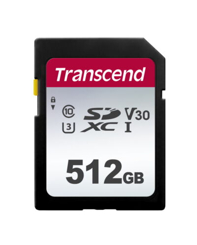 512GB Transcend 300S SDXC UHS-I U3 V30 SD Memory Card CL10 95MB/sec - Picture 1 of 2
