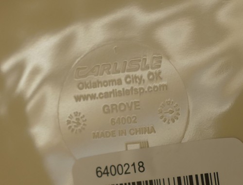 Set of 7 Carlisle Grove Melamine Salad and Bread Plates Blue Gray Brown White - Picture 5 of 5