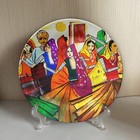 Indian Traditional Art Ceramic Decorative Wall Plate Hanging Decor 8 inches