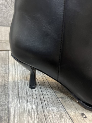 John Lewis Panama Heeled Boots UK 7 Black Ankle Leather Western Pointed Heeled - Picture 5 of 12