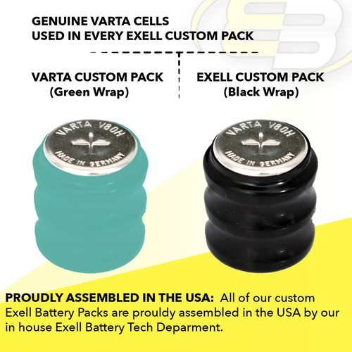 Exell 3/V80H 3.6V 80mAh NiMH Battery 55608303015 - Picture 2 of 6