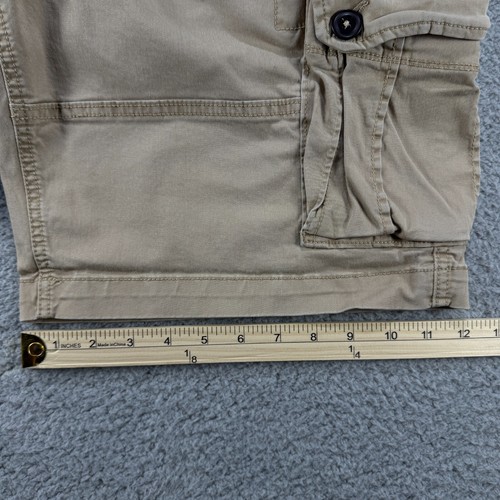 Aeropostale Mens 36 Tan Beige Khaki Heavy Cargo Pockets Utility Shorts - Picture 12 of 12