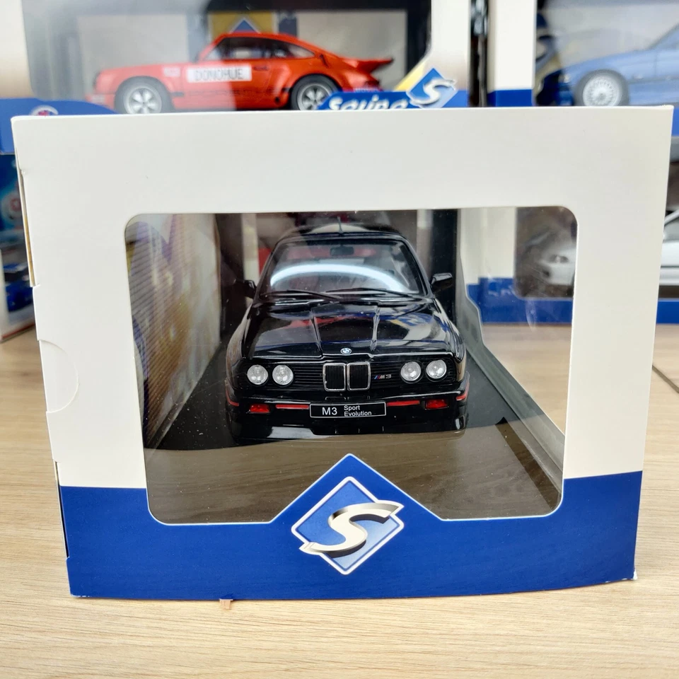VOITURE SOLIDO BMW M3 E30 SPORT EVO NOIR 1:18 NEUF BOITE S1801501 NEW BOX - Photo 4/4