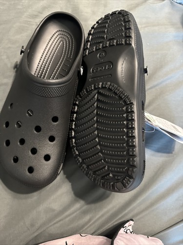 CROCS CLASSIC NEGRO VENTILADO CROSLITE DESLIZABLE EN MACHO TALLA 12 NUEVO CON ETIQUETAS - Imagen 4 de 4