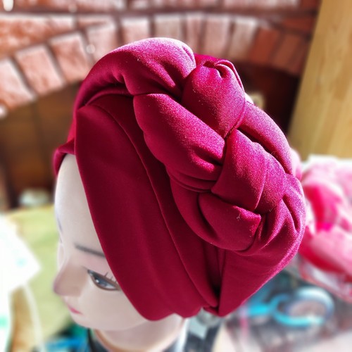 Nigeria african Women Elegant Turban cap auto gele Headtie blue turban - Picture 4 of 6