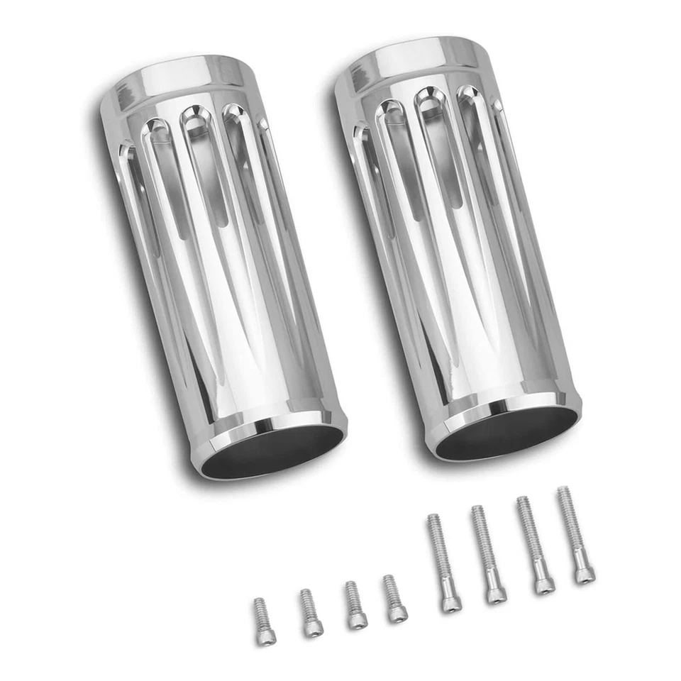  Cubierta de botas de latas de horquilla de corte CNC de aluminio extensible de 2" para Harley Street Glide Foto 2 de 4