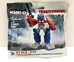 New 5pcs TRANSFORMERS Optimus Prime KRE-O KREON PROWL Building Action Figure Toy