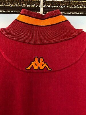 Vintage Kappa AS Roma Football Jacket Soccer Zip Track Top Vintage Kappa AS Roma Football Jacket Soccer Zip Track Top