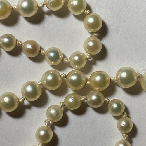 Necklace Akoya Japanese Pearl Grade AAA Graduated Pearl 3-7mm 14k White Gold - Picture 13 of 24
