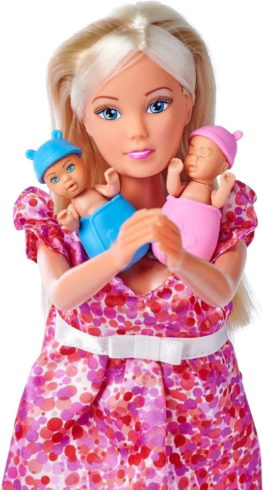 Steffi Love Bambola incinta maschio femmina o gemelli + accessori Baby Surprise - Immagine 4 di 4