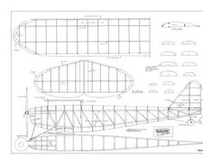 Buzzard F/F Power 66" Wingspan RC Model Airplane Printed Plans & Templates