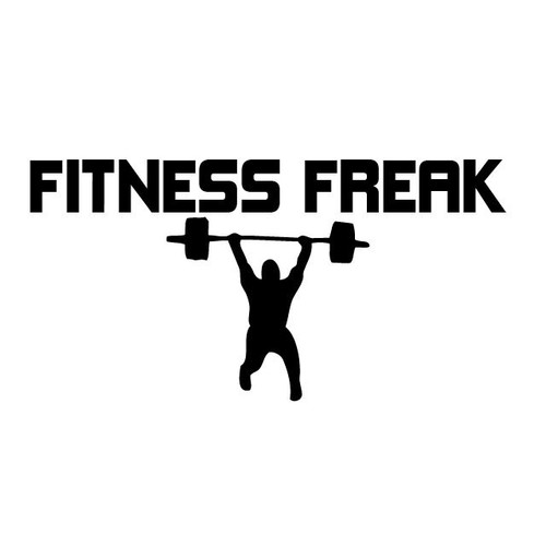 FITNESS FREAK Bodybuilder Vinyl Custom Decal Gym Rat Fitness Workout Gymrat - Picture 8 of 10