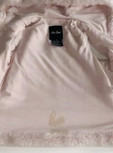 Me Jane - Kids Little Girls Pink Faux Fur Super soft Hooded Zip-up Vest - Size 6 - Picture 4 of 4
