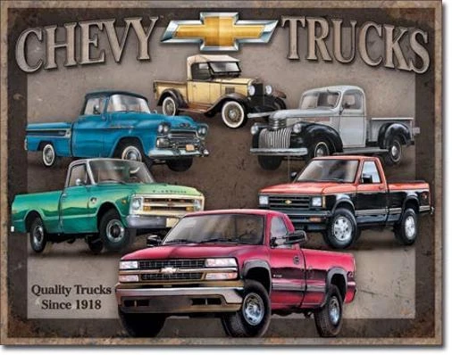 Chevy PickUp Truck USA Jubiläum Chevrolet Metall Deko Schild - Bild 1 von 1
