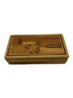 Vintage Bahamas Bamboo Straw Marquetry Trinket Box Tropical Souvenir Case