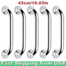 5PCS Stainless Steel Grab Bar Bathroom Safety Handicap Shower Tub Handle Support