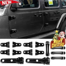 Exterior Car Door Tailgate Hinge & Handle Cover Trim For Jeep Wrangler JL 2018+