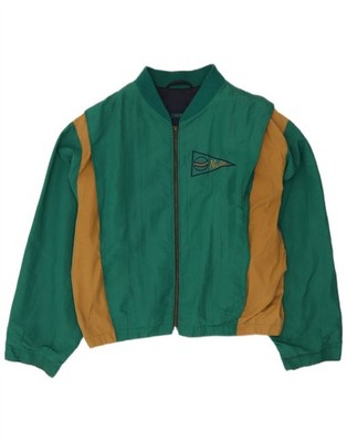 NEWTON Mens Bomber Jacket UK 42 XL Green Colourblock Cotton DR15