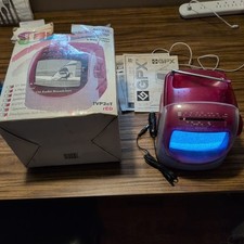 Vintage GPX TVP2CT Portable TV  Black White TV AM/FM Radio Htf Col RED PINK Test