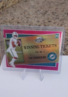 2020 Panini Contenders Optic - Winning Tickets Tua Tagovailoa #WT18 Pink...